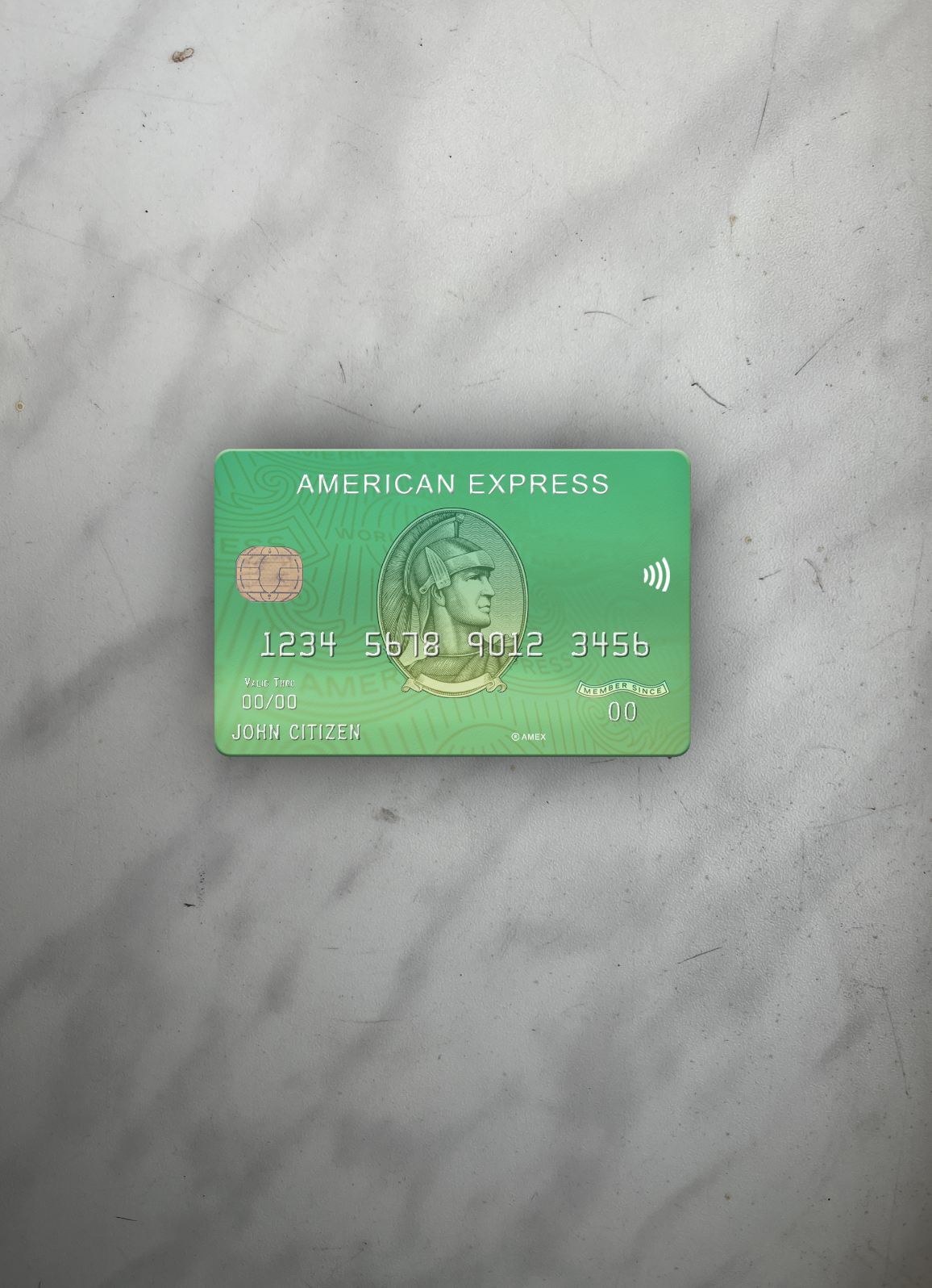 Download USA Waste Management bank AMEX Card photolook front Photoshop template